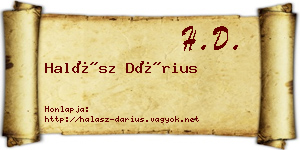 Halász Dárius névjegykártya