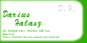 darius halasz business card