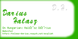 darius halasz business card